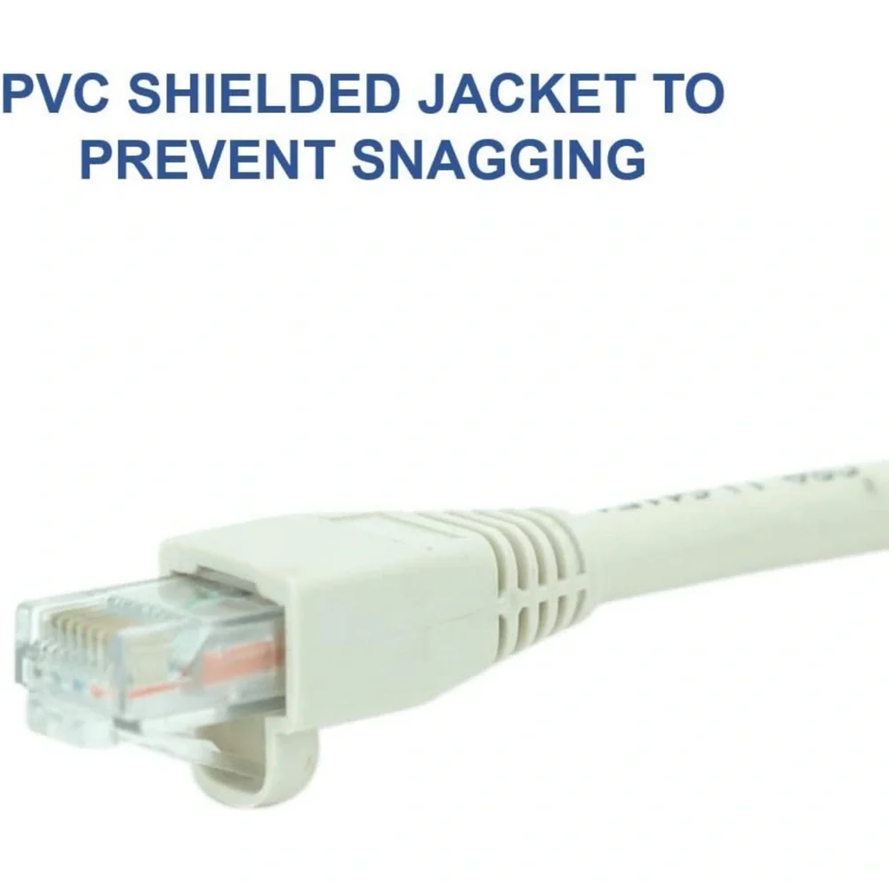 On-Q CAT 5e Patch Cable, 10Gbps Ethernet Speed, Computer Networking Cord 50-foot